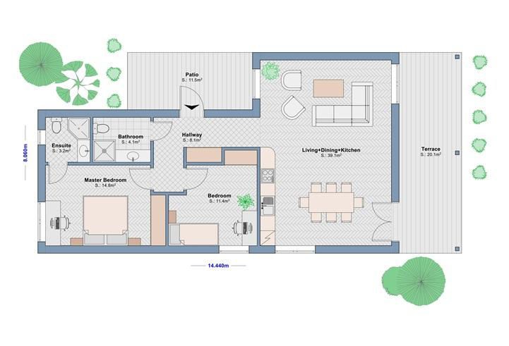 Casa Prefabricada 96 Paquete de Fábrica Norges Hus